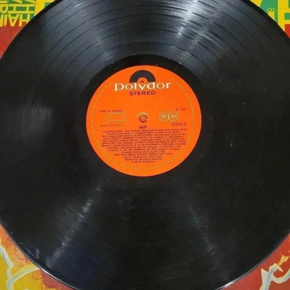 HAIR 1968 LP made in England Polydor Stero London Cast - Picture 5 of 7